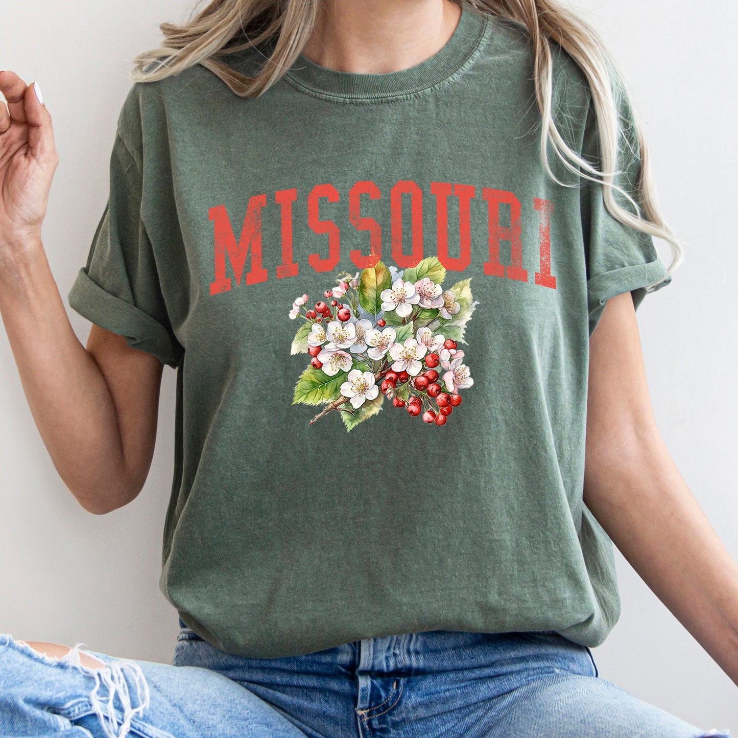Missouri State Flower Comfort Colors Tshirt