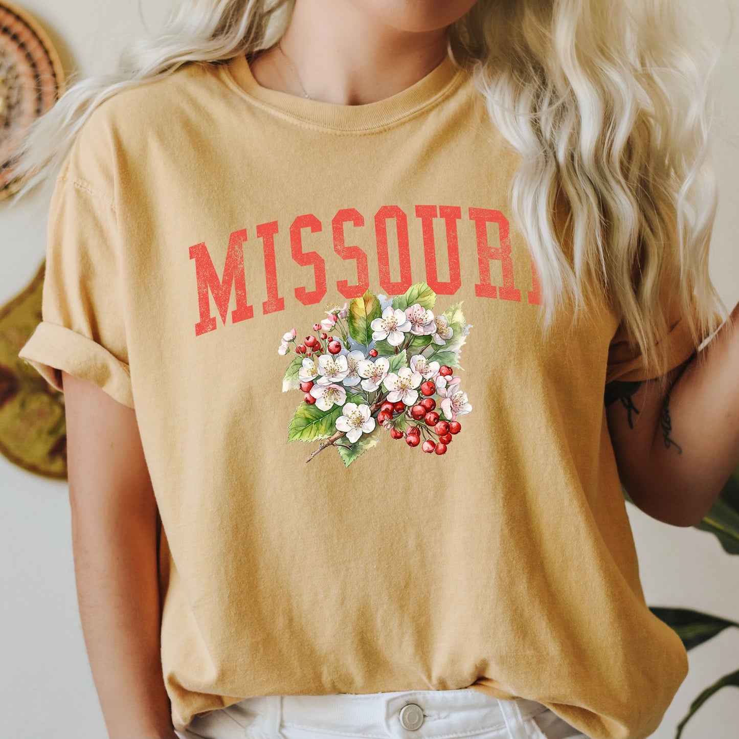Missouri State Flower Comfort Colors Tshirt