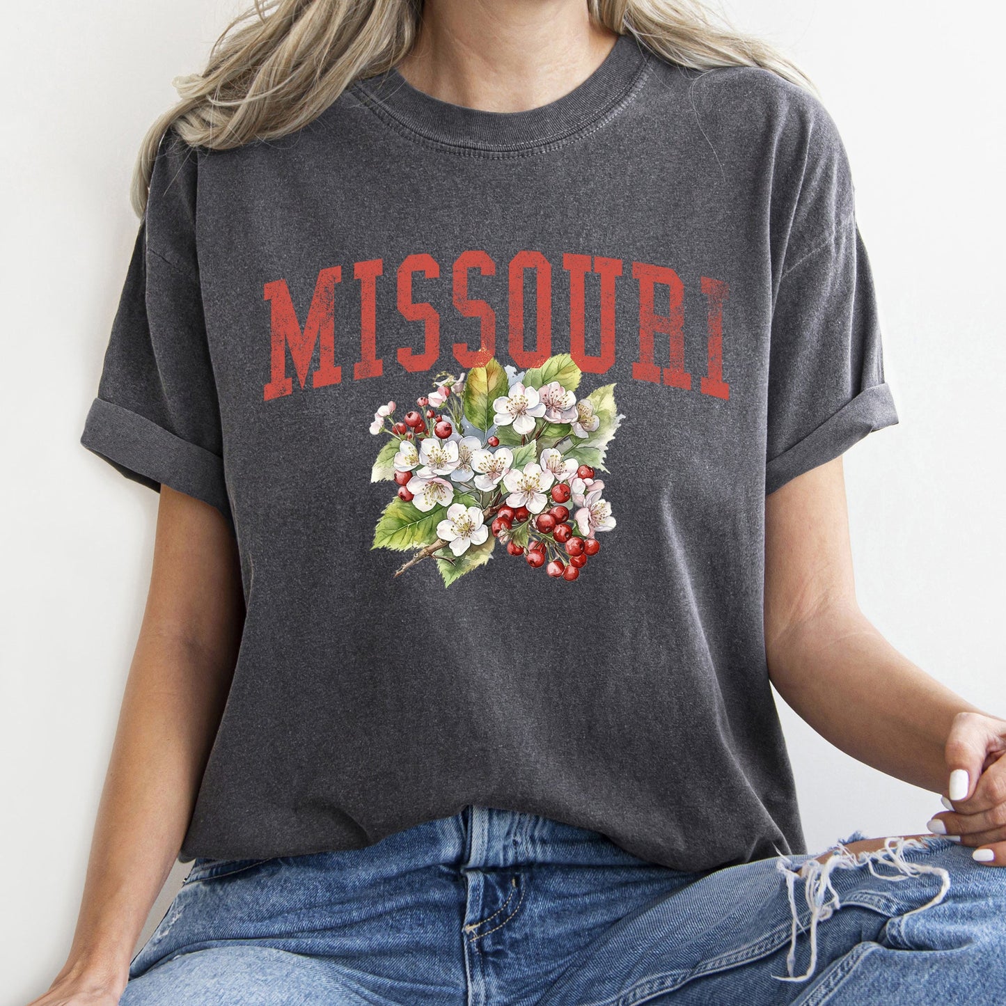 Missouri State Flower Comfort Colors Tshirt