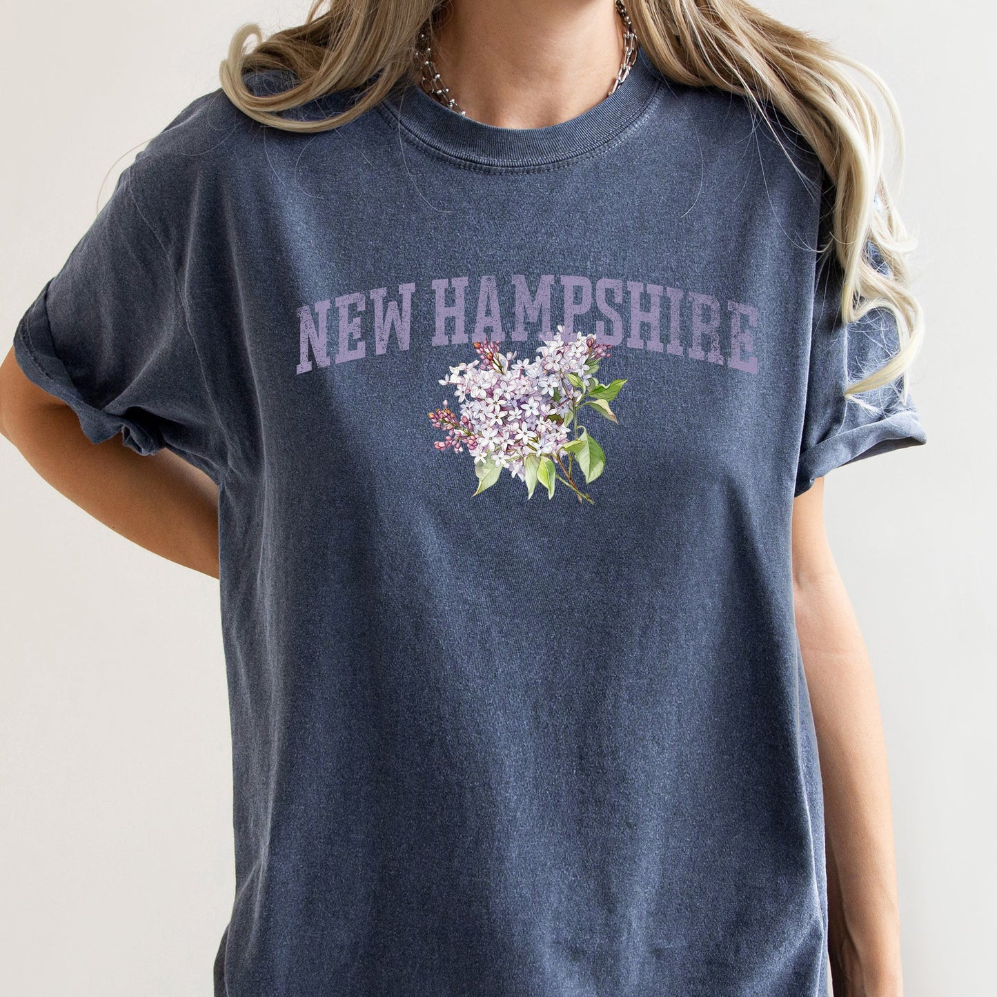 New Hampshire State Flower Comfort Colors Tshirt
