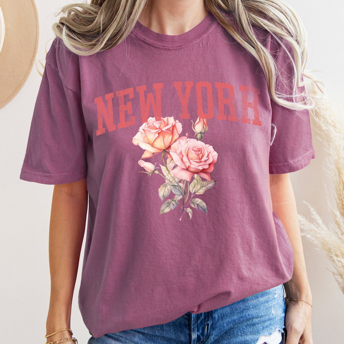New York State Flower Comfort Colors Tshirt