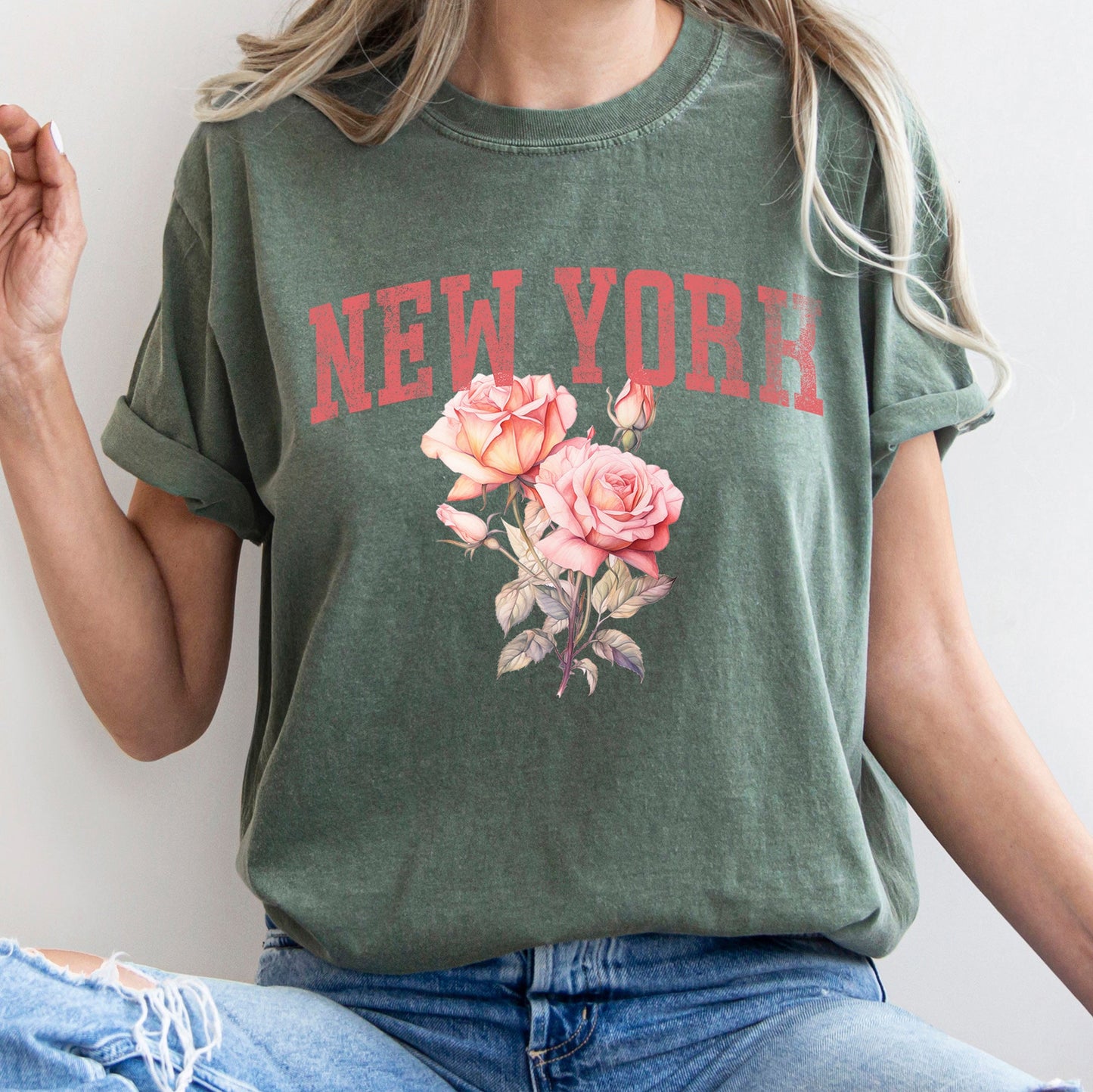 New York State Flower Comfort Colors Tshirt