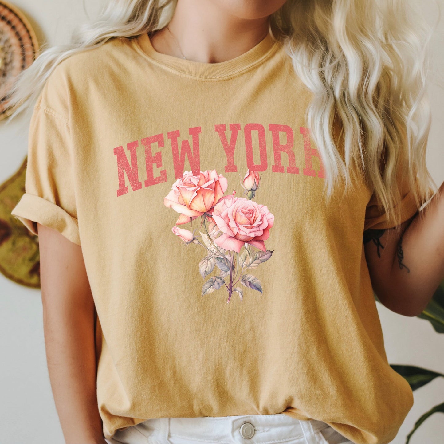 New York State Flower Comfort Colors Tshirt