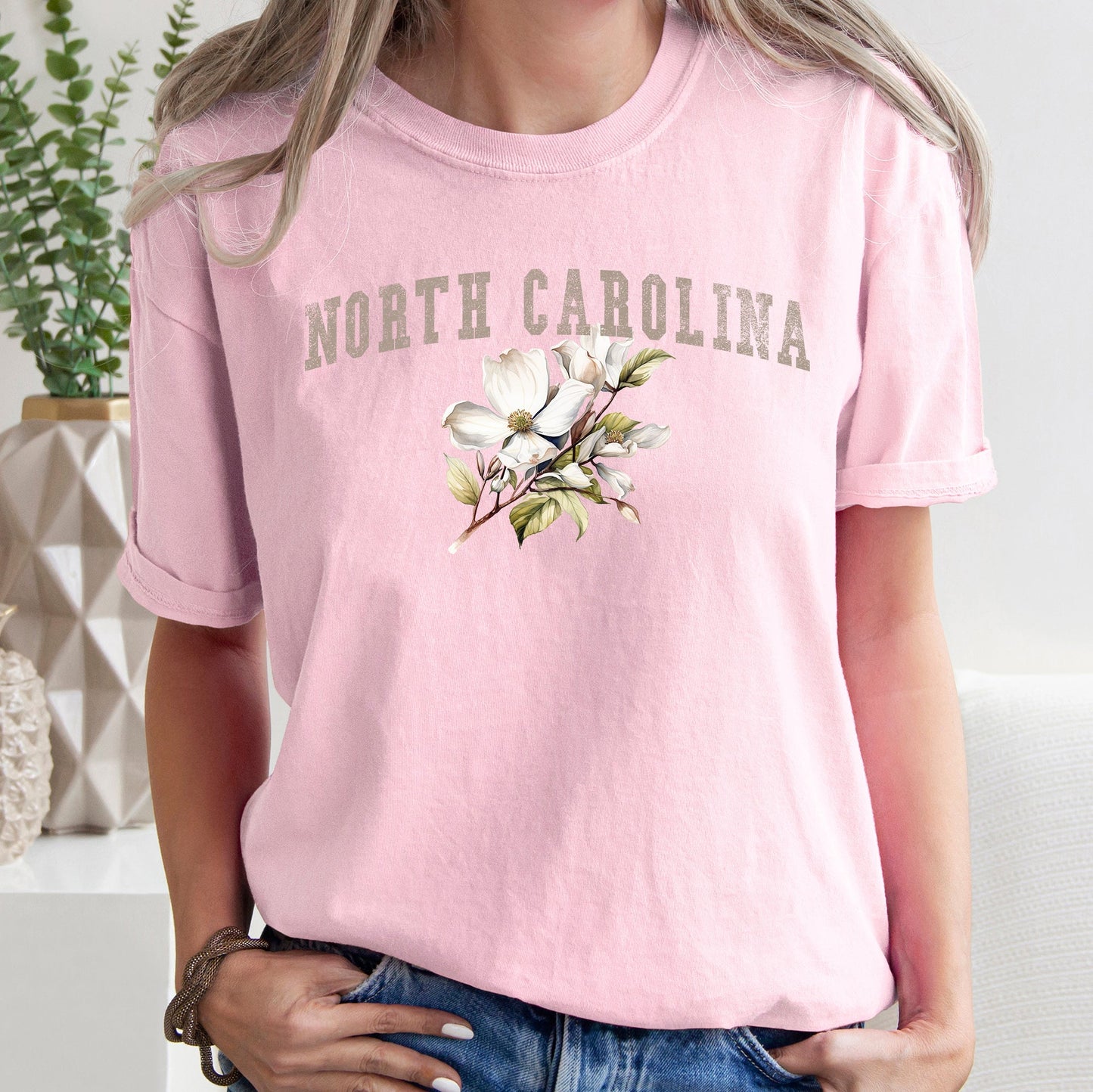 North Carolina State Flower Comfort Colors Tshirt