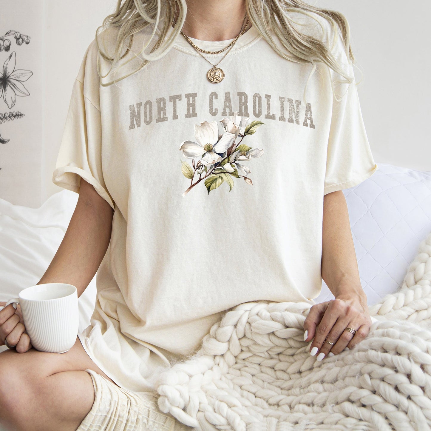 North Carolina State Flower Comfort Colors Tshirt
