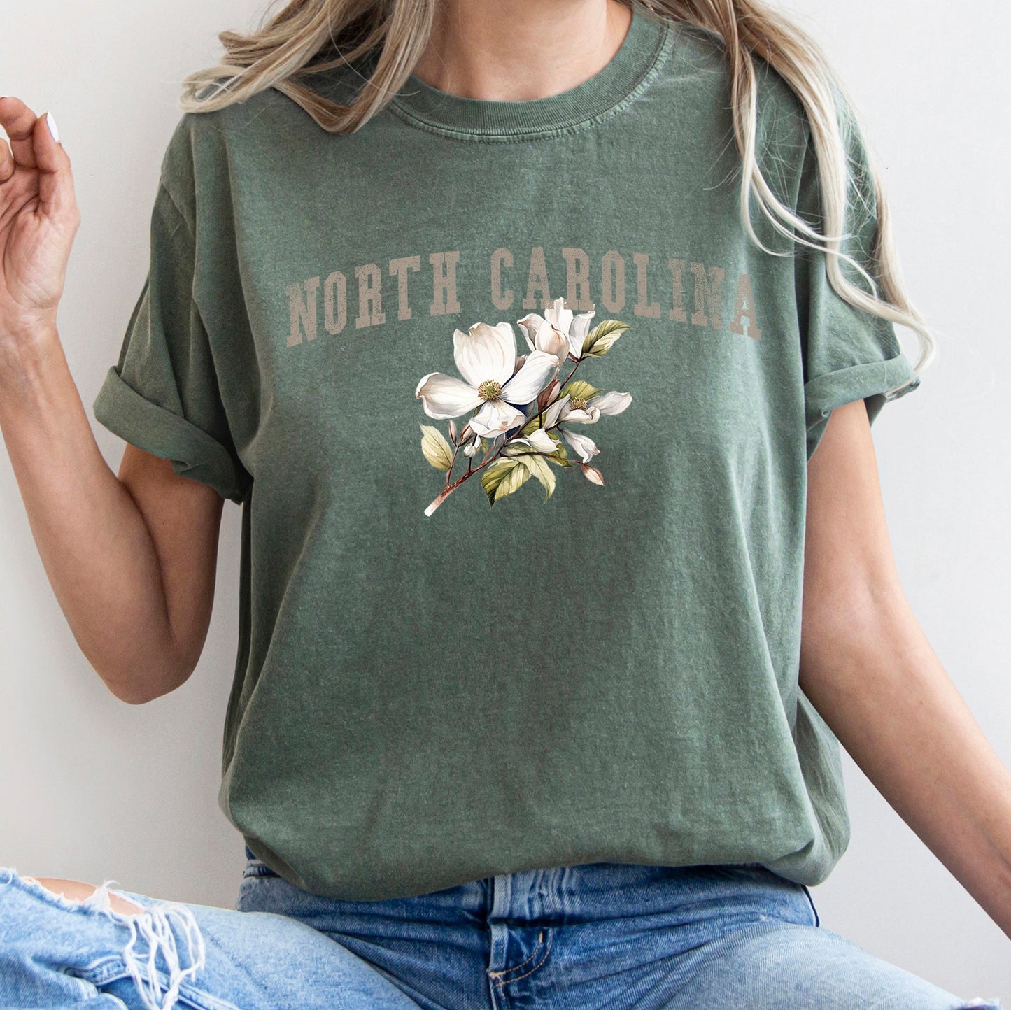 North Carolina State Flower Comfort Colors Tshirt