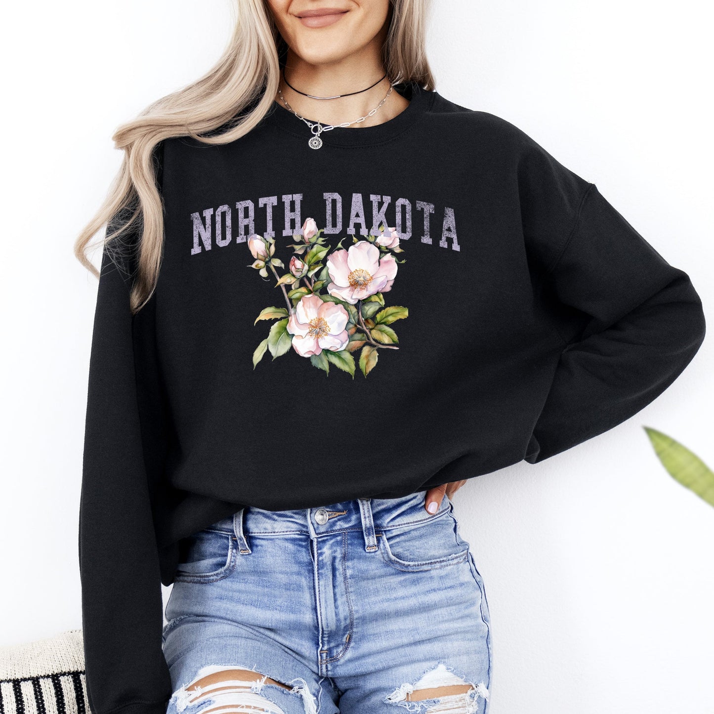 North Dakota State Flower Sweatshirt