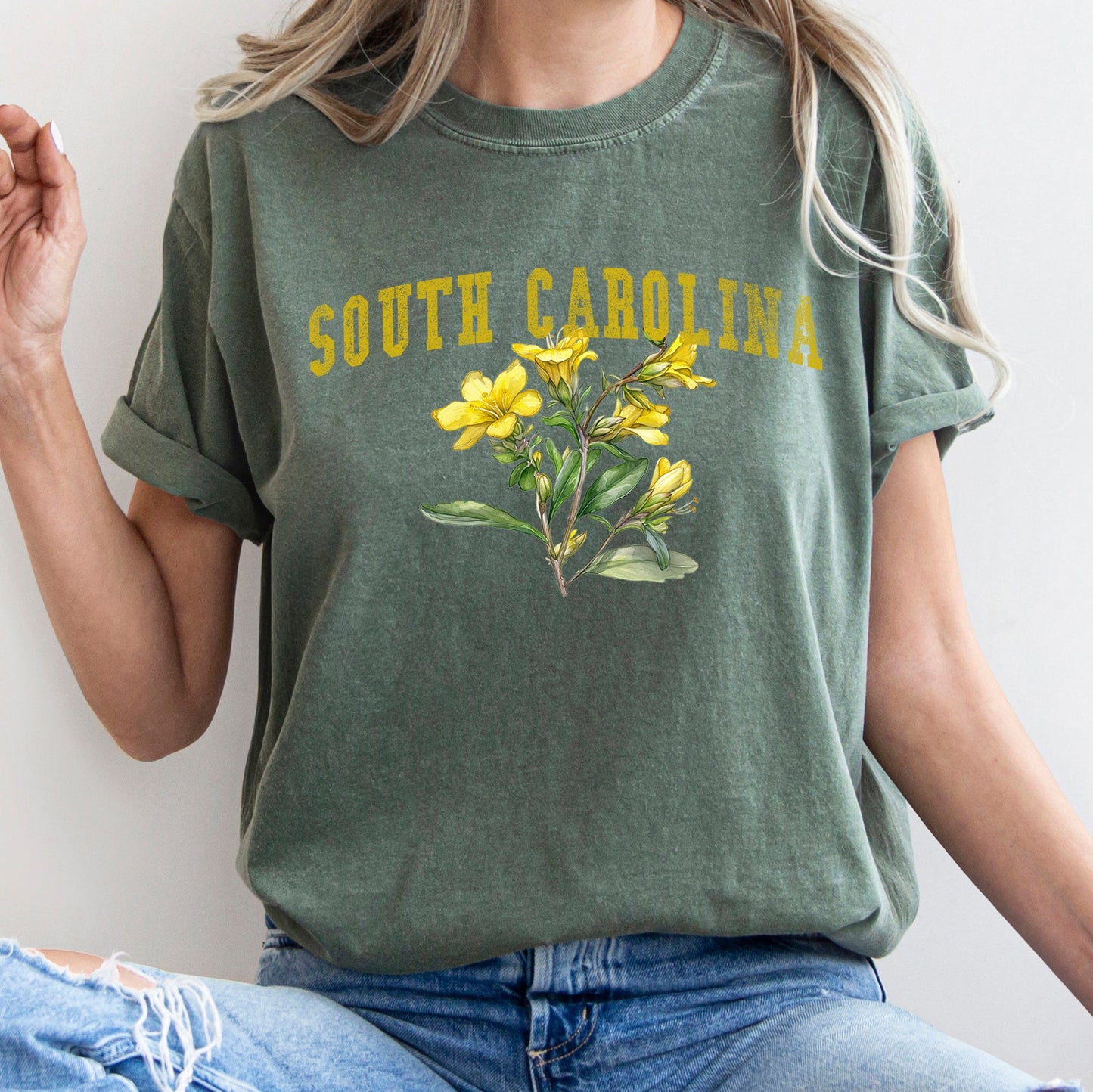 South Carolina State Flower Comfort Colors Tshirt