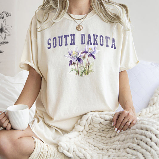 South Dakota State Flower Comfort Colors Tshirt