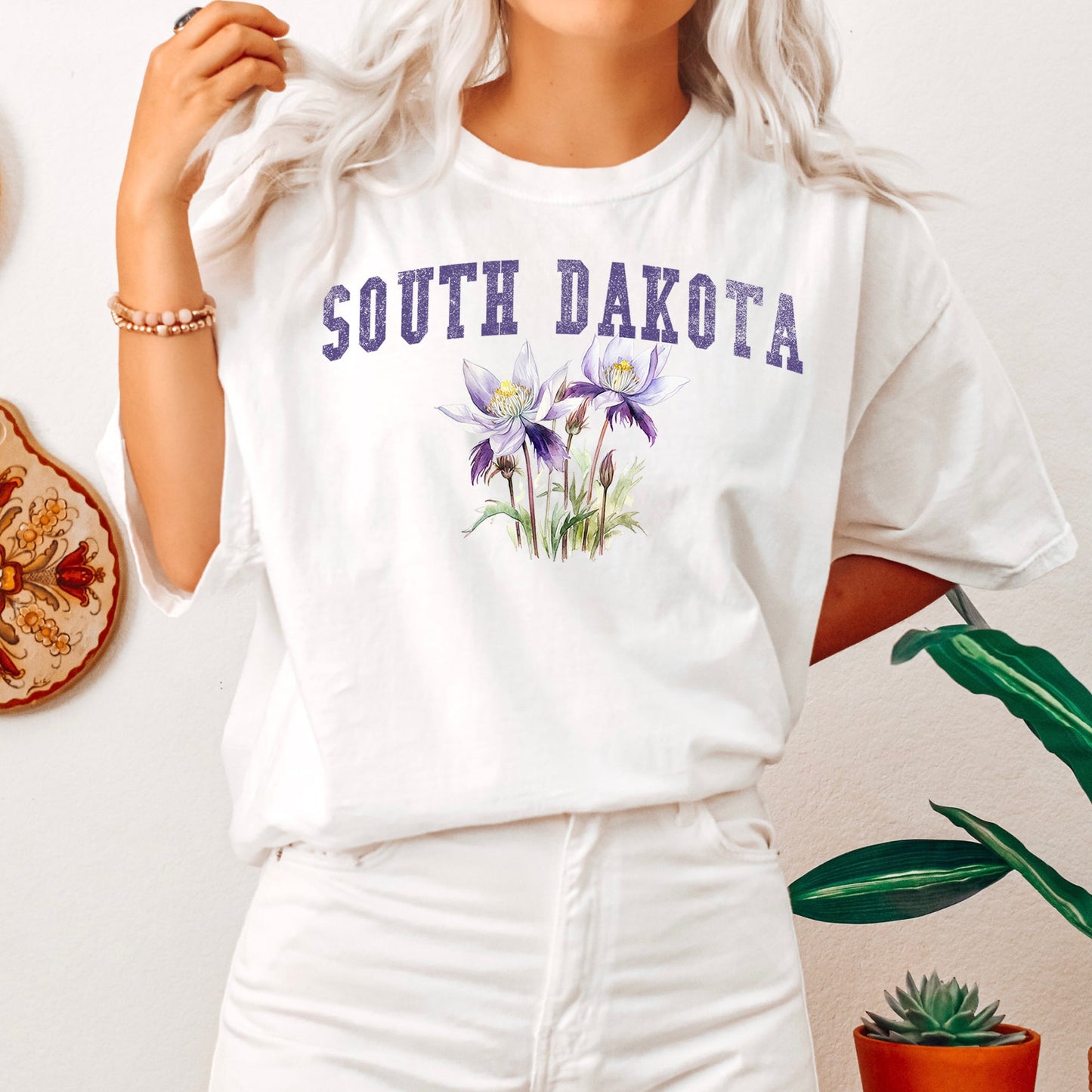 South Dakota State Flower Comfort Colors Tshirt