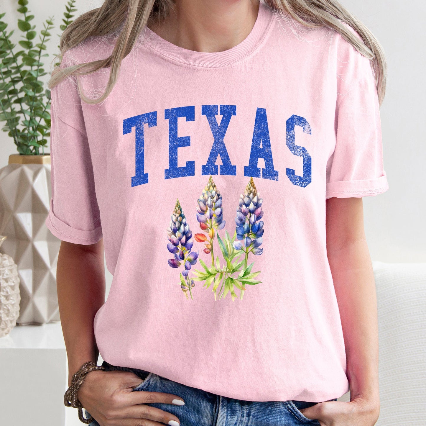 Texas State Flower Comfort Colors Tshirt