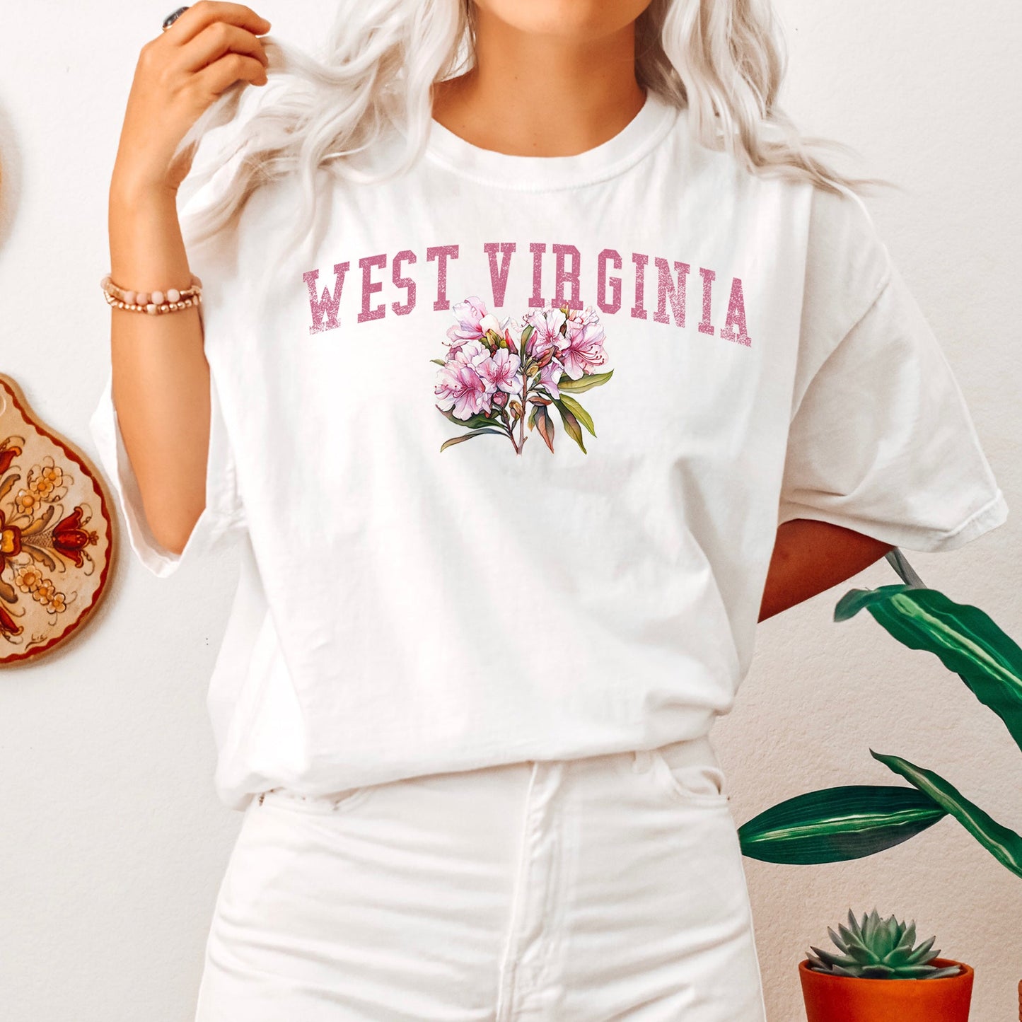 West Virginia State Flower Comfort Colors Tshirt