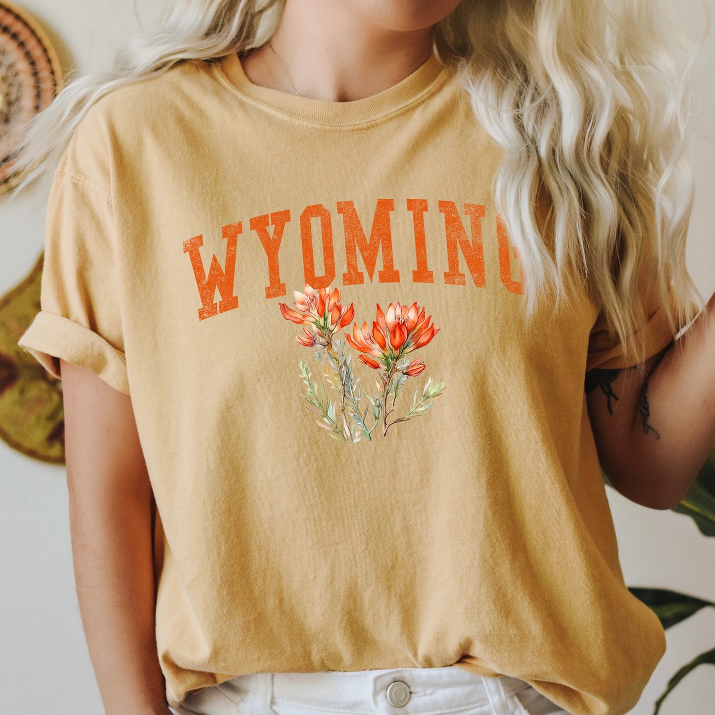 Wyoming State Flower Comfort Colors Tshirt