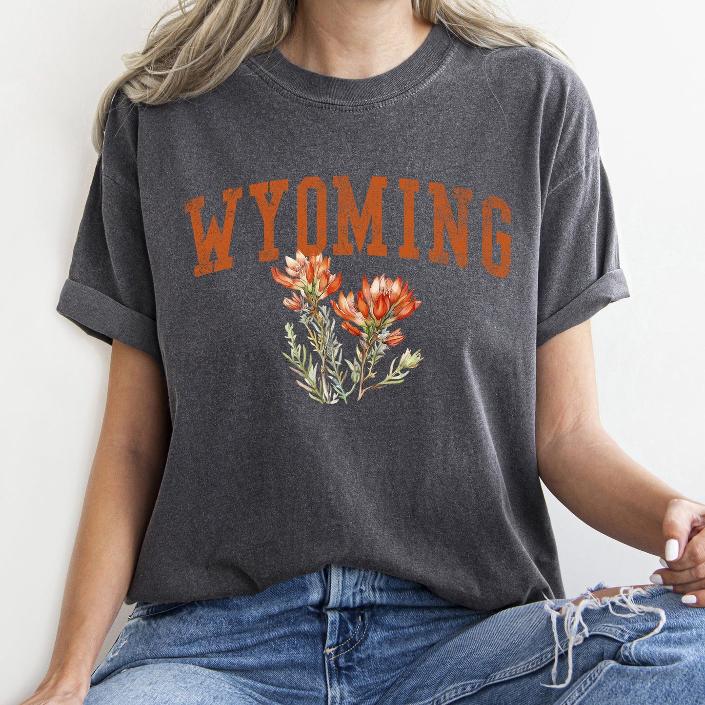 Wyoming State Flower Comfort Colors Tshirt