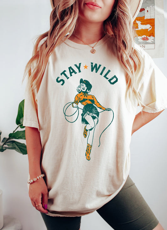 Stay Wild Country Western Comfort Colors Tshirt