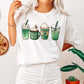 Lucky A Latte Coffee Drinks Clover Comfort Colors Tshirt
