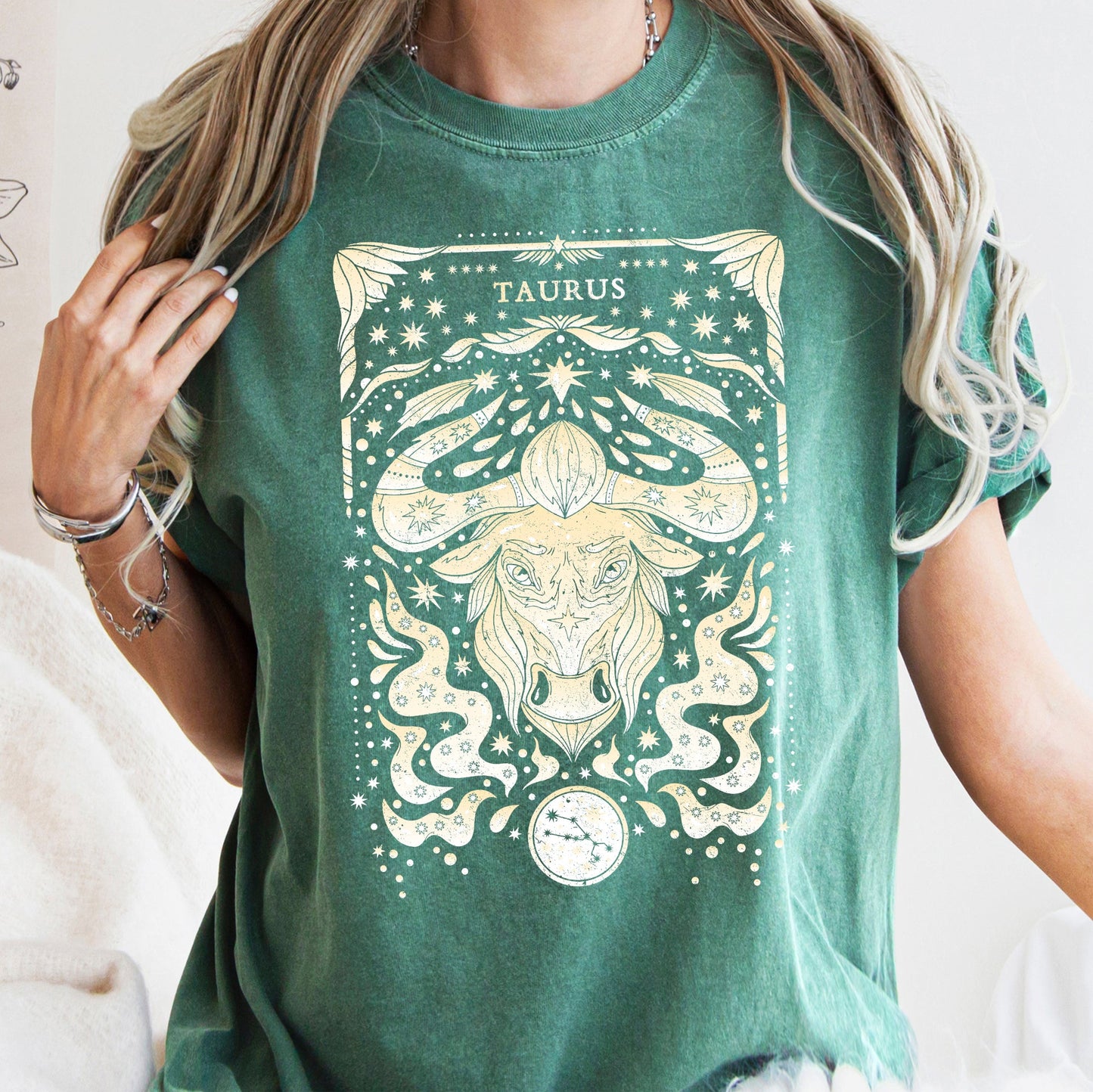 Taurus Celestial Zodiac Comfort Colors Tees, Horoscope, Astrology