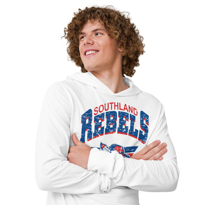 Rebels Vintage Collegiate Distressed - Hooded Long Sleeve Shirt