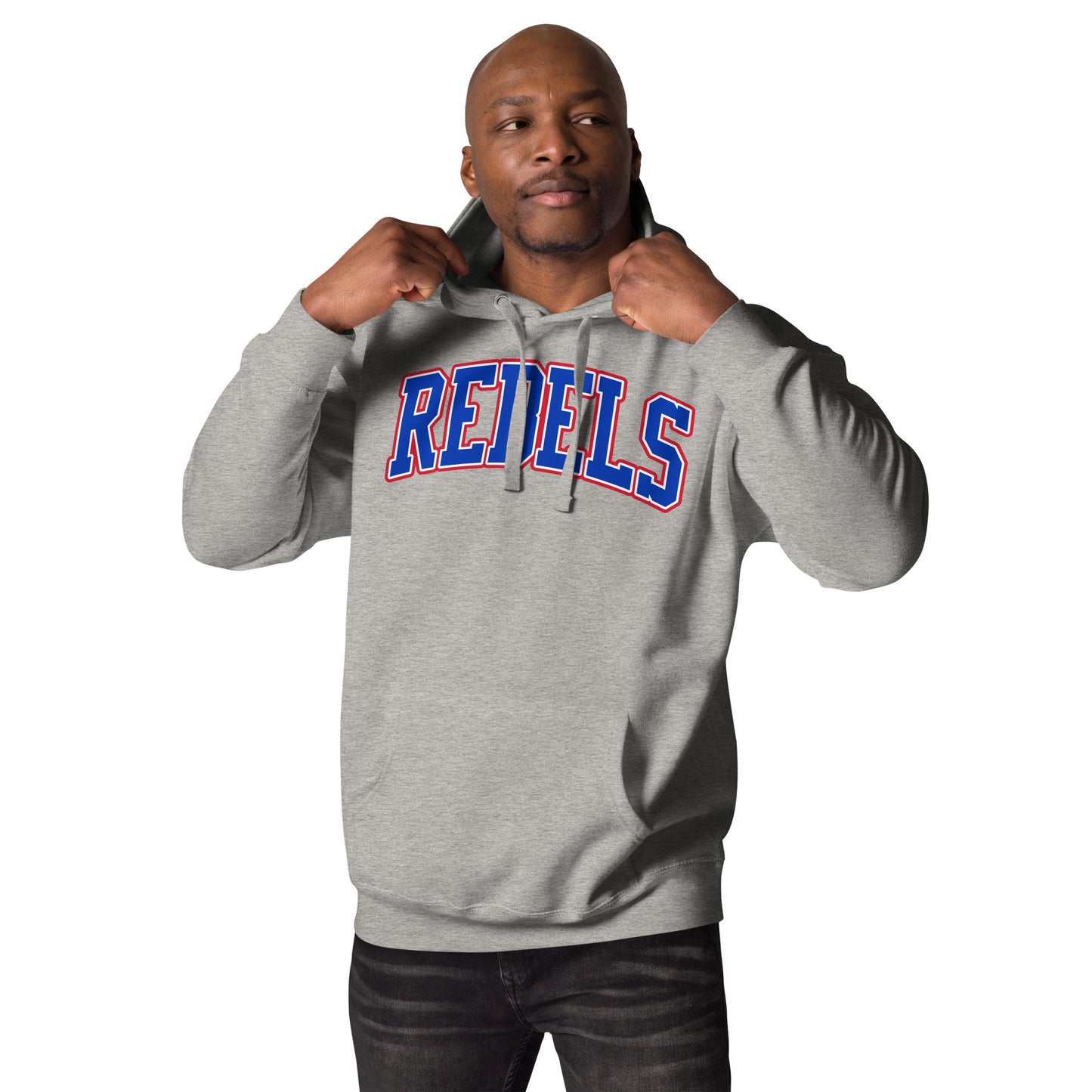 Tri-Color Rebels Arched Varsity Hoodie