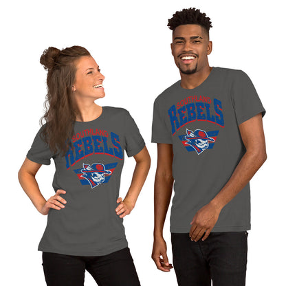 Rebels Vintage Collegiate Distressed - Bella Canvas Tee