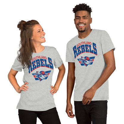 Rebels Vintage Collegiate Distressed - Bella Canvas Tee