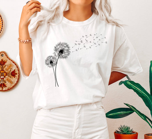 Dandelion Vintage Chic Comfort Colors Tshirt