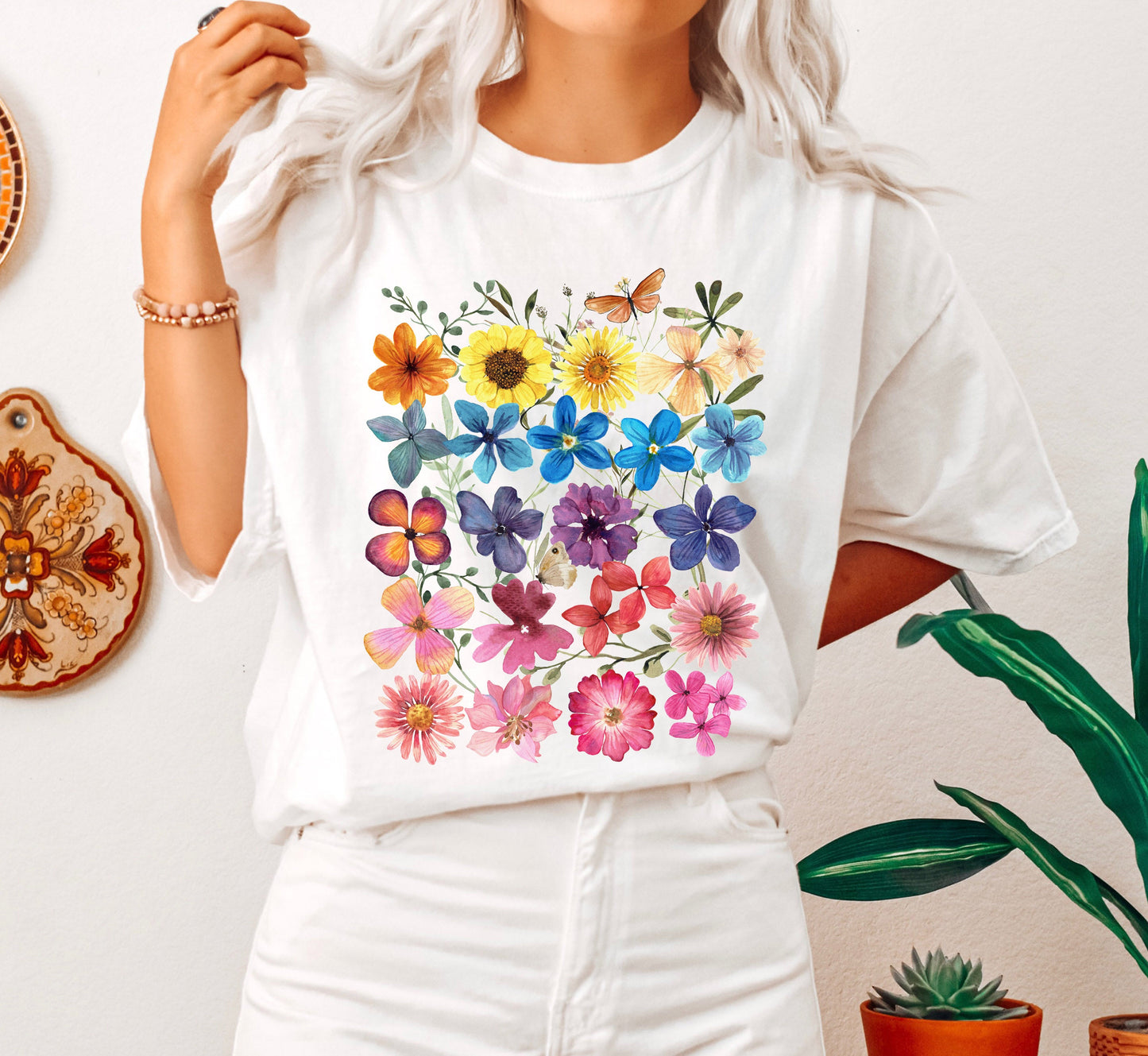 Botanical Print Plant Lover Comfort Colors Tshirt