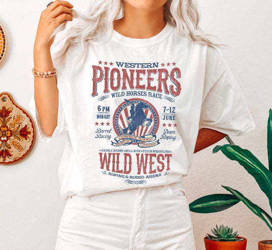Western Pioneers Wild West Comfort Colors Tshirt