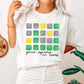 Green Squares No Cares Word Game Comfort Colors Tshirt