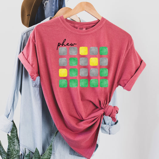 Phew Word Game Comfort Colors Tshirt