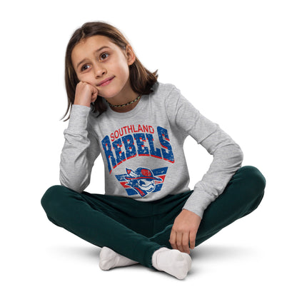 Rebels Vintage Collegiate Distressed - YOUTH Long Sleeve