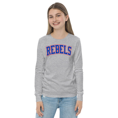 Tri-color Rebels Arched Varsity - YOUTH Long Sleeve