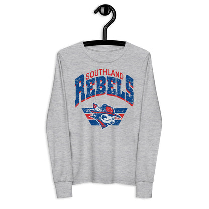 Rebels Vintage Collegiate Distressed - YOUTH Long Sleeve