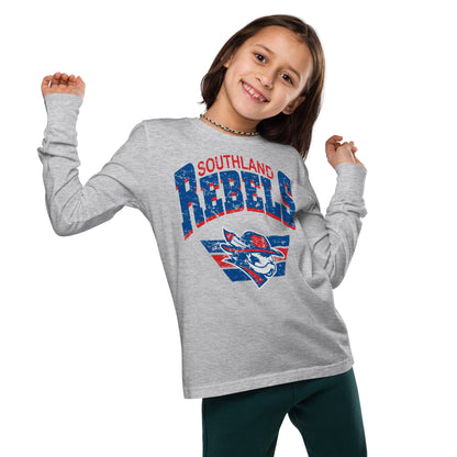 Rebels Vintage Collegiate Distressed - YOUTH Long Sleeve