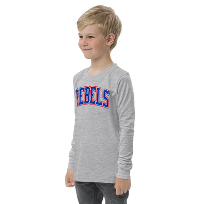 Tri-color Rebels Arched Varsity - YOUTH Long Sleeve