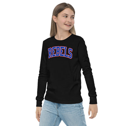 Tri-color Rebels Arched Varsity - YOUTH Long Sleeve