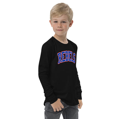 Tri-color Rebels Arched Varsity - YOUTH Long Sleeve