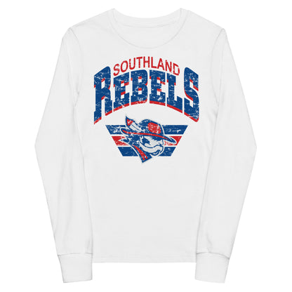 Rebels Vintage Collegiate Distressed - YOUTH Long Sleeve