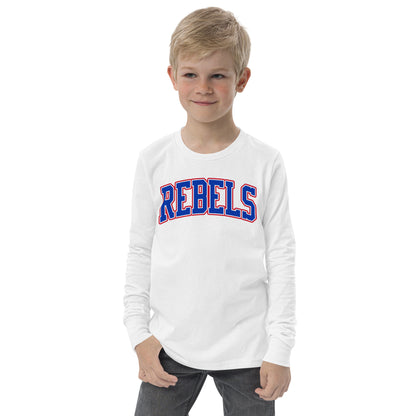 Tri-color Rebels Arched Varsity - YOUTH Long Sleeve
