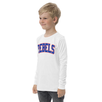 Tri-color Rebels Arched Varsity - YOUTH Long Sleeve