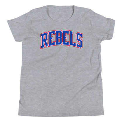 Tri-Color Rebels Arched Varsity - YOUTH Tee